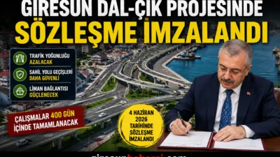 Giresun şehir içi trafiğini rahatlatması beklenen Dal-Çık Projesi’nde kritik aşama