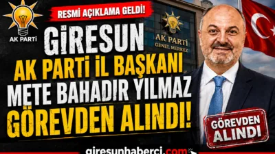 AK Parti’de Giresun’un da aralarında bulunduğu dört ilde görev değişikliğine