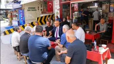 Giresun Valisi Mustafa Koç, Nizamiye Mahallesi’nde esnaf ve vatandaşlarla bir
