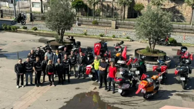 Giresun Motosiklet ve Doğa Sporları Derneği üyeleri, Cumhuriyetin 103. yıl