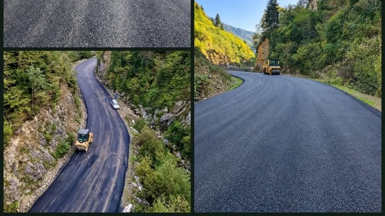 Giresun'da Kümbet Yayla yolu sıcak asfalta kavuştu
